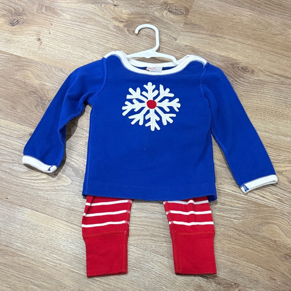 Hanna Andersson Blue and Red Kids Pajama Set